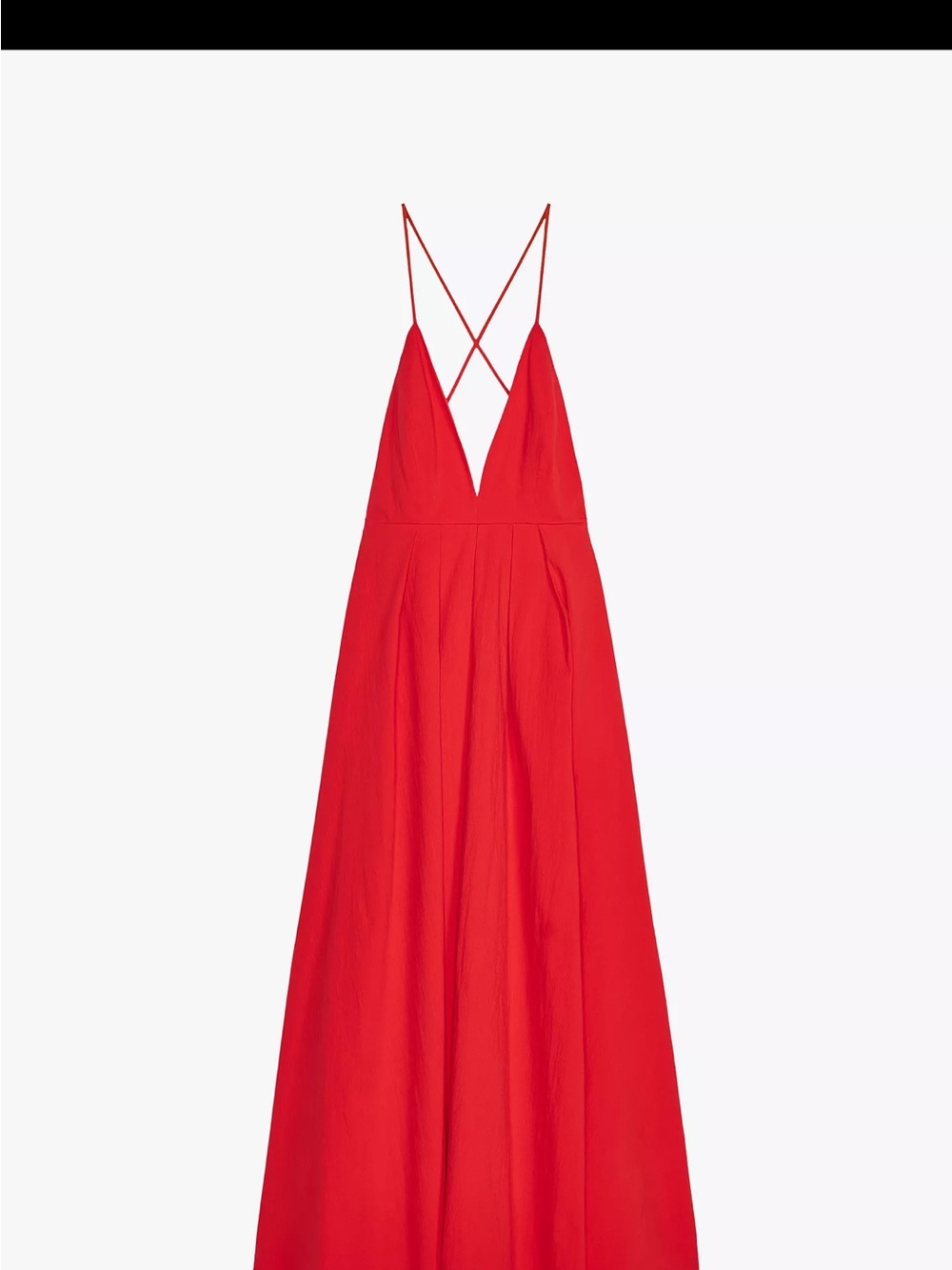NWT Zara ZW Collection Red Open Back Maxi Dress Size S
